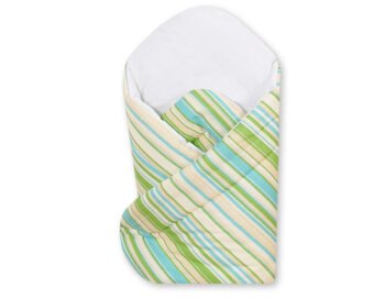 Baby Wrap with Stiffening- Basic Stripes Green