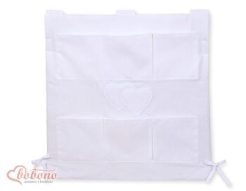 Organizer with Pockets- Hearts White