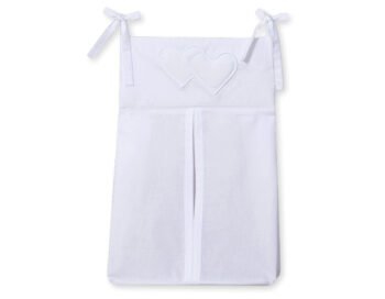 Organizer- Bag for Diapers- Hearts White