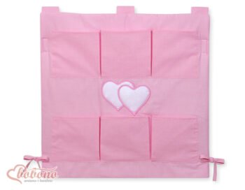 Organizer with Pockets- Hearts Pink
