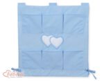 Organizer with Pockets- Hearts Blue