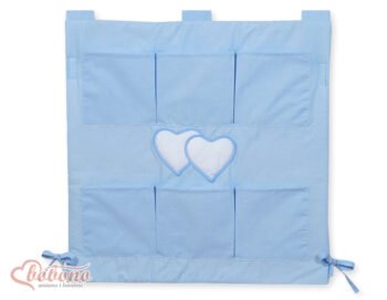 Organizer with Pockets- Hearts Blue