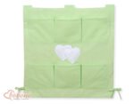 Organizer with Pockets- Hearts Green
