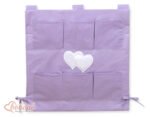 Organizer with Pockets- Hearts Purple