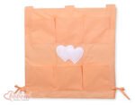 Organizer with Pockets- Hearts Peach