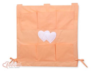 Organizer with Pockets- Hearts Peach