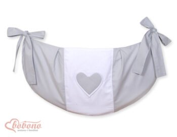 Organizer- Bag for Toys- Hearts Gray