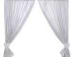 Curtains for Children Room- Hanging Hearts Gray