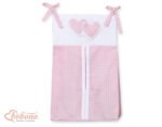 Organizer- Bag for Diapers- Hanging Hearts Check Pattern Pink