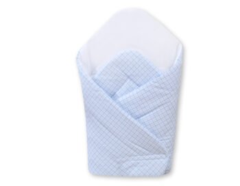 Baby Wrap for Babies Stiffened - Basic Check Pattern Blue