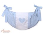 Organizer- Bag for Toys- Hearts Check Pattern Blue