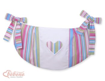 Organizer- Bag for Toys- Hearts Stripes Purple