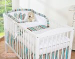Bedding 3-Pc 135x100 - Hearts Stripes Brown