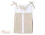 Organizer- Bag for Diapers- Hanging Hearts Dots for Beige
