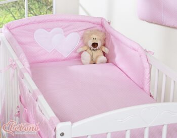 Bedding 3-Pc 135x100 - Hearts Dots for Pink