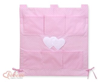 Organizer with Pockets- Hearts Dots for Pink