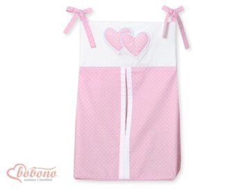 Organizer- Bag for Diapers- Hanging Hearts Dots for Pink