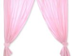 Curtains for Children Room- Hanging Hearts Dots for Pink