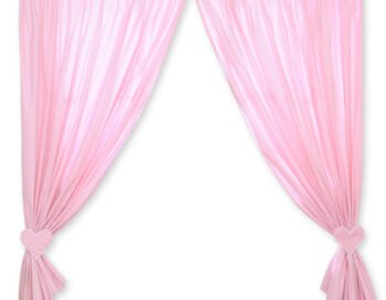Curtains for Children Room- Hanging Hearts Dots for Pink