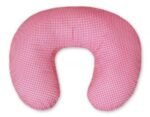 Pillow Croissant Pillow for Nursing Bean Pillow+Removable Cover - Houndstooth Dark Pink