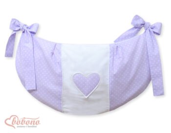 Organizer- Bag for Toys- Hearts Dots for Purple