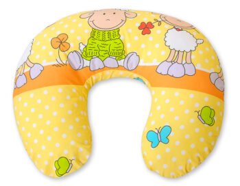 Pillow Croissant Pillow for Nursing Bean Pillow+Removable Cover - Lambs Orange-Yellow