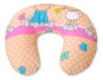 Pillow Croissant Pillow for Nursing Bean Pillow+Removable Cover - Lambs Pink-Beige