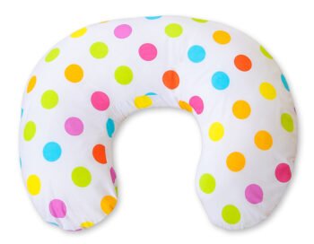 Pillow Croissant Pillow for Nursing Bean Pillow+Removable Cover - Polka Dots Light for White Background