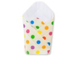 Baby Wrap with Stiffening- Basic Dark Polka Dots for Background Ecru