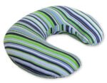 Pillow Croissant Pillow for Nursing Bean Pillow+Removable Cover - Stripes Navy