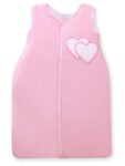 Sleeping Bag for Children Cotton M 6-12 Months TOG 2.5 All-Season Insulated Hearts Pink
