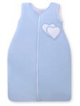 Sleeping Bag for Children Cotton M 6-12 Months TOG 2.5 All-Season Insulated Hearts Blue