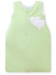 Sleeping Bag for Children Cotton M 6-12 Months TOG 2.5 All-Season Insulated Hearts Green