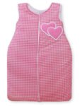 Sleeping Bag for Children Cotton M 6-12 Months TOG 2.5 All-Season Insulated Hearts Houndstooth Dark Pink