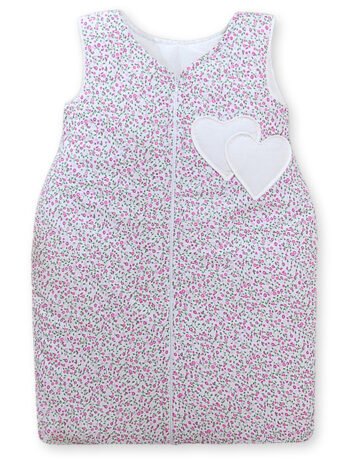 Sleeping Bag for Children Cotton M 6-12 Months TOG 2.5 All-Season Insulated Hearts Meadow Pink