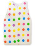 Sleeping Bag for Children Cotton M 6-12 Months TOG 2.5 All-Season Insulated Polka Dots Colourful for Ecru