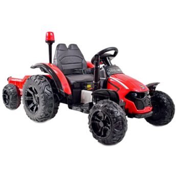 Tractor 12V "Truck" with trailer and beacon (remote, soft tyres)
