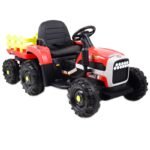 Tractor 12V "Fast" with trailer (remote, soft tyres)
