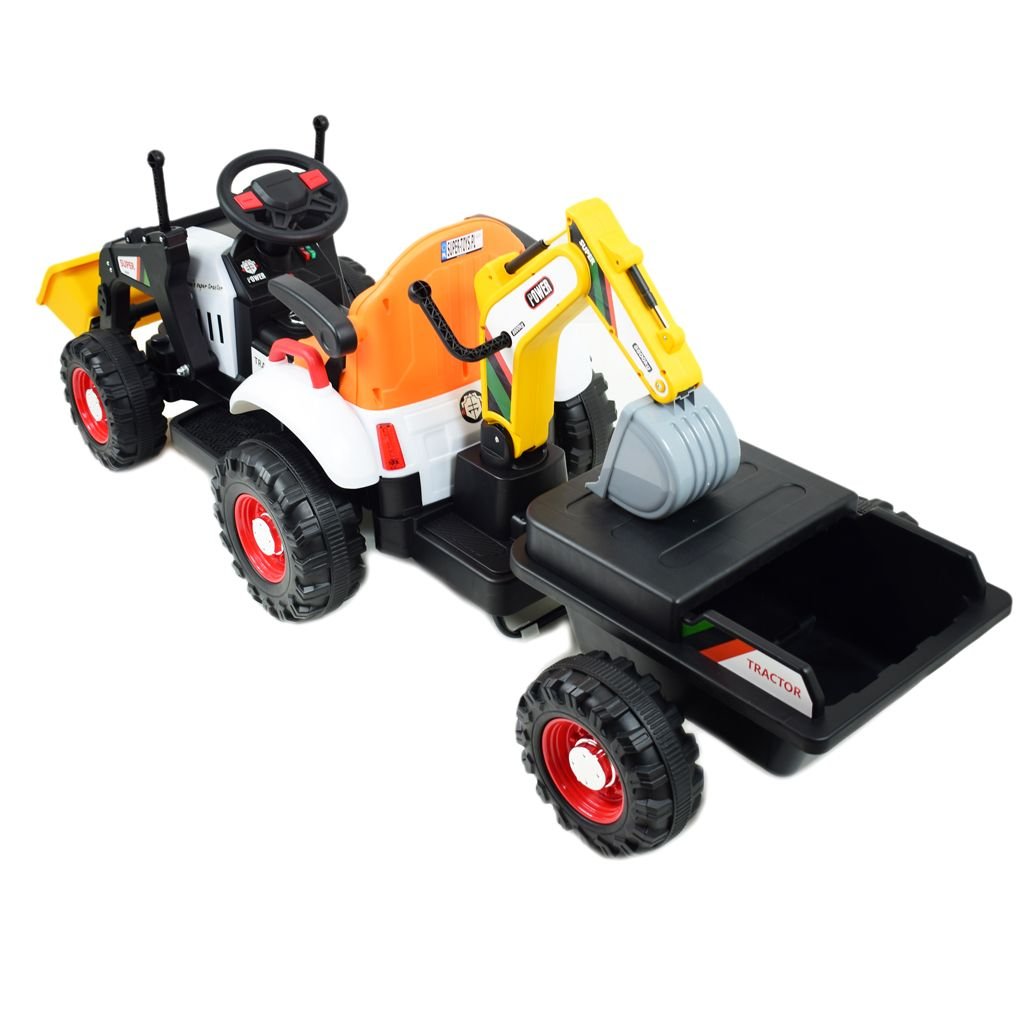 11-white-1024-2.jpg Tractor 12V with loader, digger and trailer