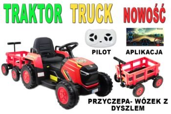 Tractor 12V "Truck" with trailer (remote, app)