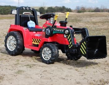 Strong tractor 12V with digger bucket (remote, 2 speeds)
