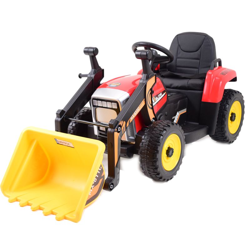 4-red-800-2-1.jpg Tractor 12V "Blow" with digger bucket (remote, soft tyres)