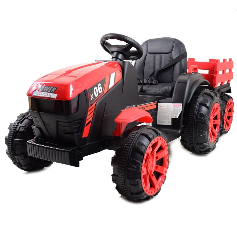 4-red-800-2-2.jpg Big tractor 12V "Power 06" with trailer