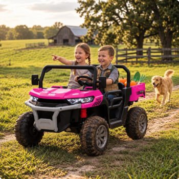 AgriBuddy With Rear Tipper 12V Electric Ride On Buggy Pink