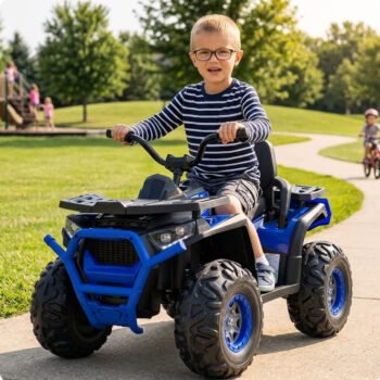 Desert Commander 24V Electric Ride On Quad Blue