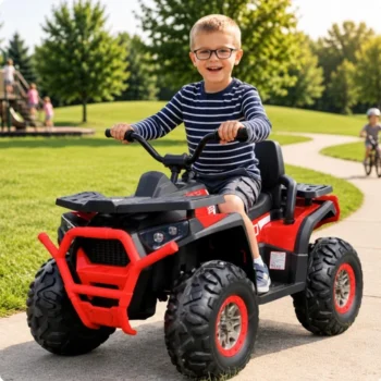 Desert Commander 24V Electric Ride On Quad Red