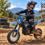 Dirt Race Scrambler 24V Electric Ride On Motorbike Blue