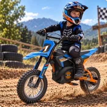 Dirt Race Scrambler 24V Electric Ride On Motorbike Blue