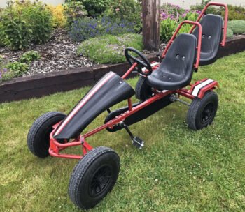 Hercules Double Two Seat Pedal Go Kart Black 8->Adult