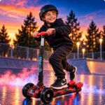MistX 3 Wheel Foldable Kids Push Vapour Scooter Red